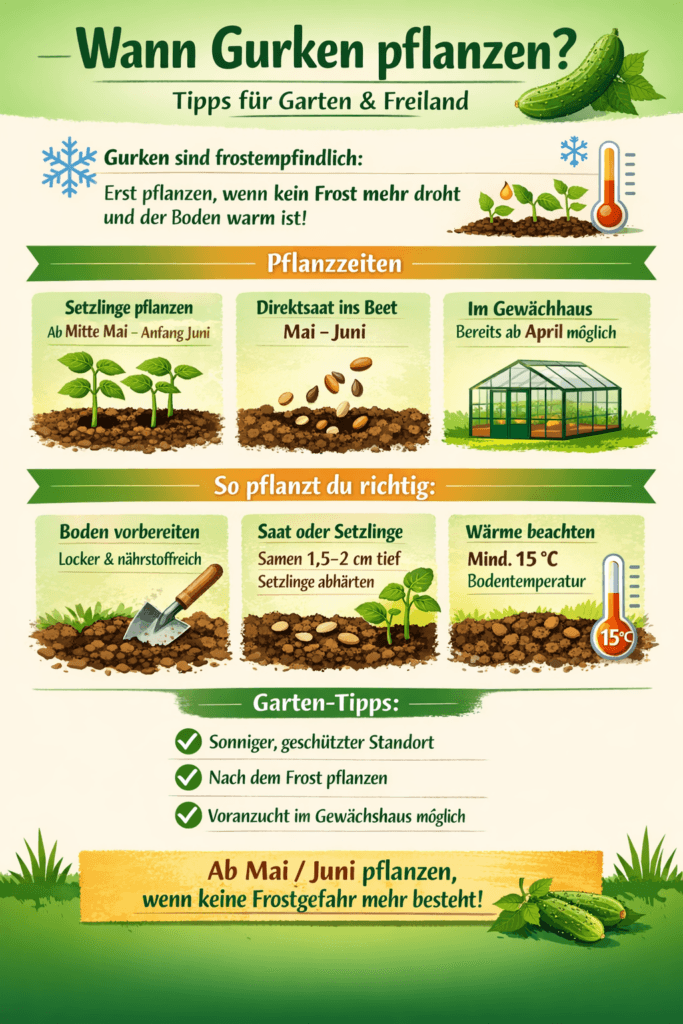 Gurken pflanzen - Tipps