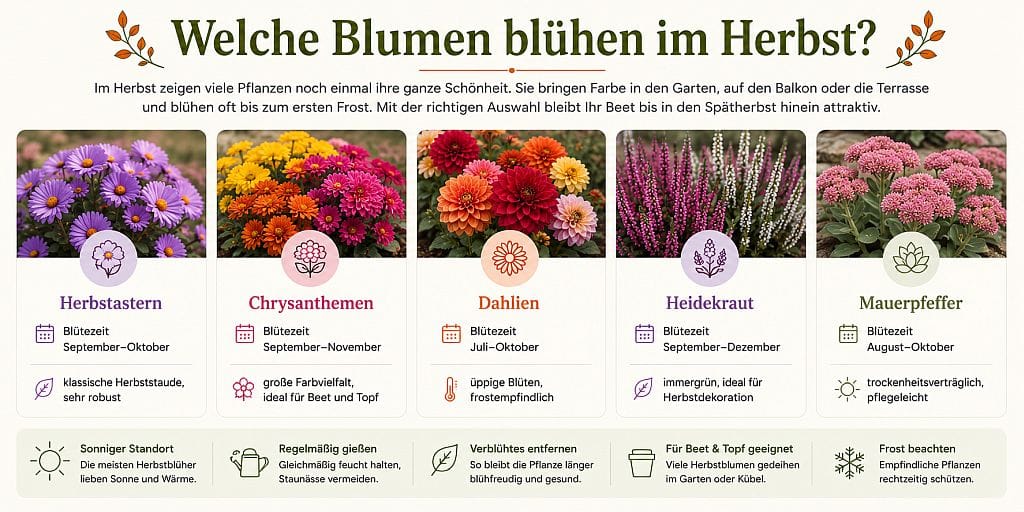 Blumen die im Herbst blühen Übersicht der beliebtesten Herbstblumen im Garten