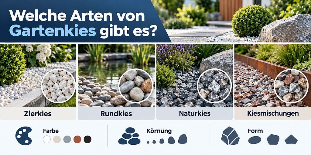 Arten von Gartenkies – verschiedene Kiesarten für die Gartengestaltung