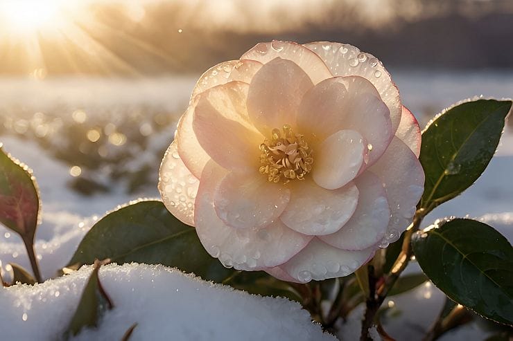 Kamelien auf dem Beet überwintern