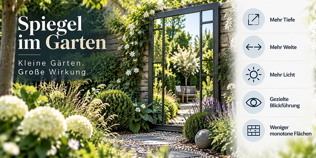 Gartenspiegel-Wirkung: Optische Vergrößerung, mehr Tiefe und gezielte Blickführung im Garten